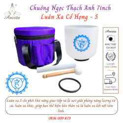 [Available] Crystal singing bowls 7inch note G - crystal bells - Crystal Singing Bowl - Sound Healing - Amrita