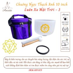 [Available] Crystal singing bowls 10inch note Mi ( E ) - chakra 3 - Chakra Bell - Amrita