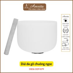 Suede bell mallet, quartz bell mallet, rotating bell mallet, crystal bell mallet - Amrita